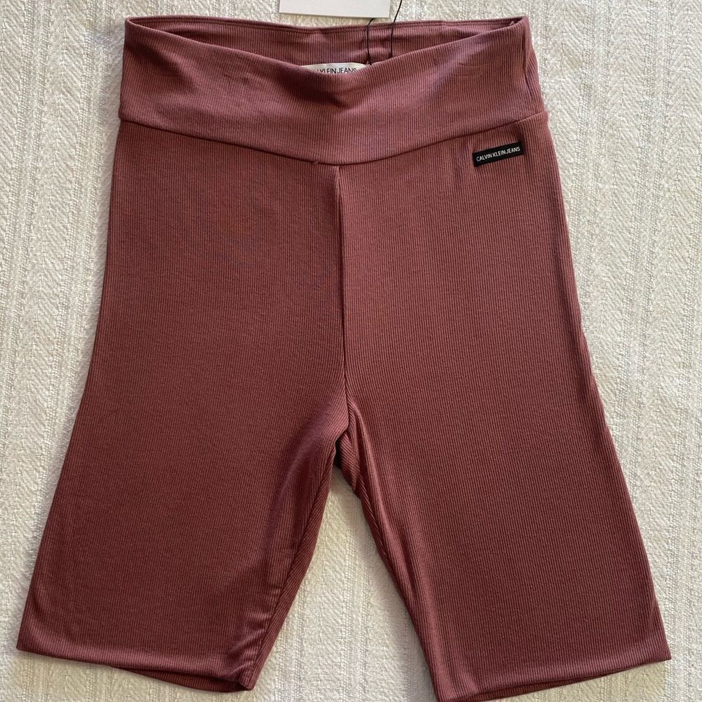 CALVIN KLEIN Women's Micro Rib Bike Shorts - Picture 1 of 8